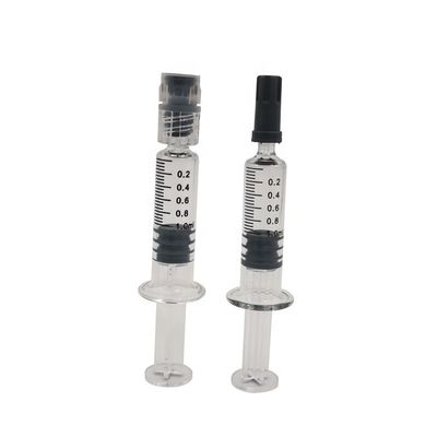 Χρωματισμένη σύριγγα γυαλιού βαμβακιού 0.5ml Borosilicate δυτών Luer κεφάλι