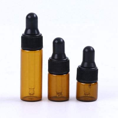 Στρογγυλά κενά LFGB 30ml MSDS ηλέκτρινα Dropper σφαιρών μπουκάλια